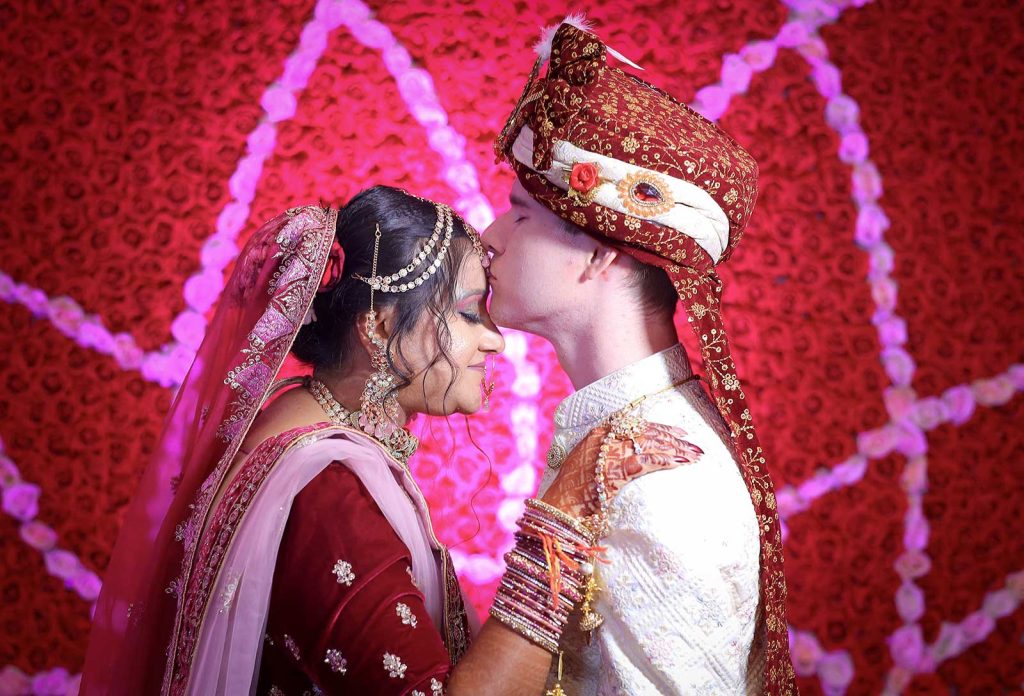 Russian couple at their wedding